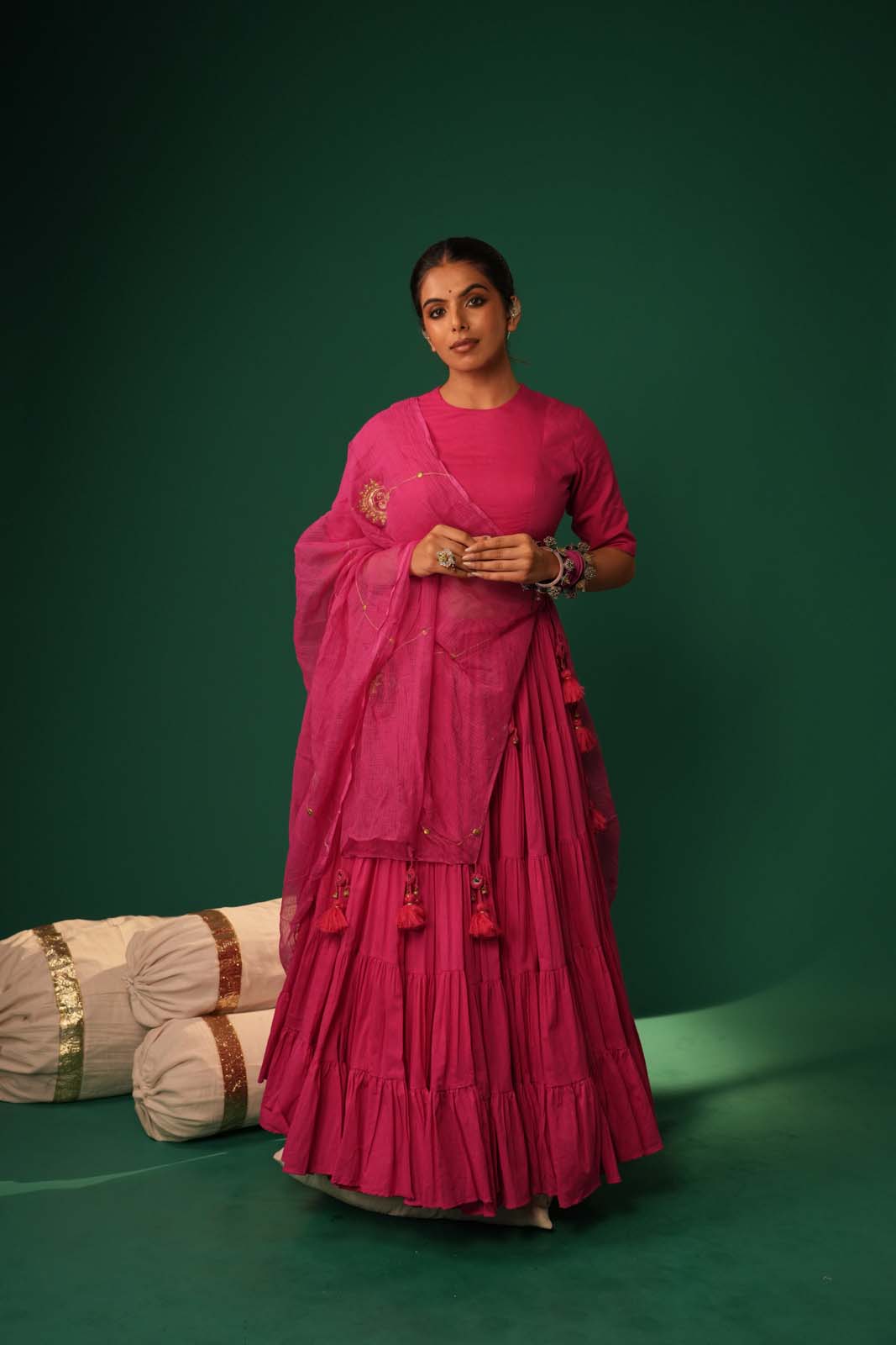 Raatrani Gulab Lehenga Set