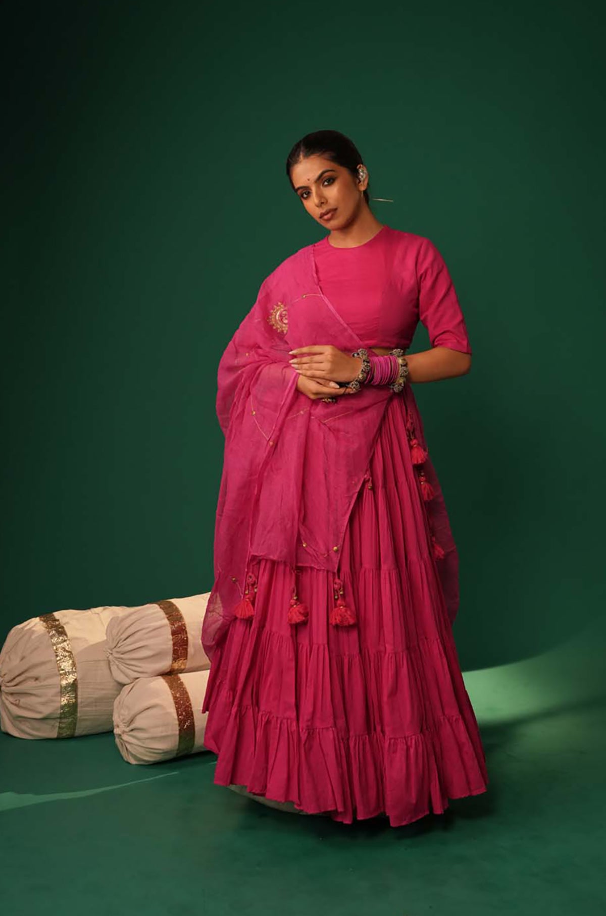 Raatrani Gulab Lehenga Set