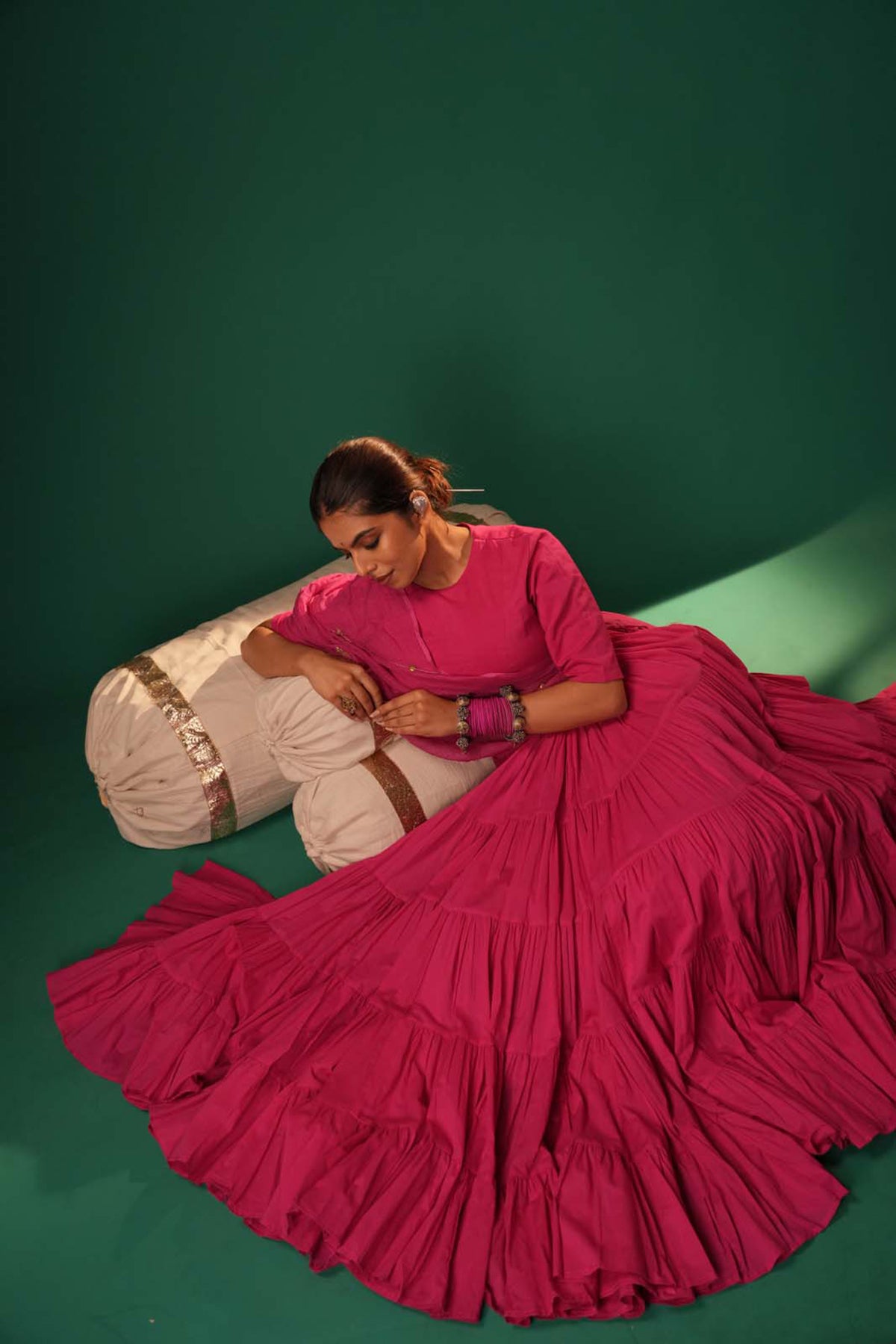 Raatrani Gulab Lehenga Set