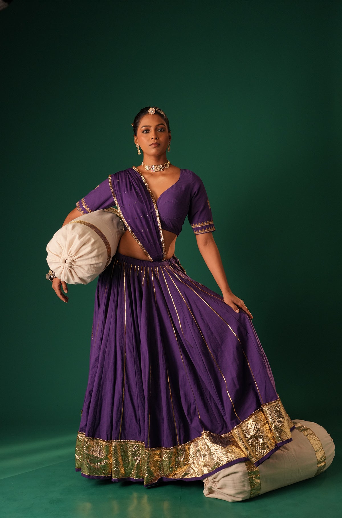 Neelkanth Grace – Purple Lehenga Set
