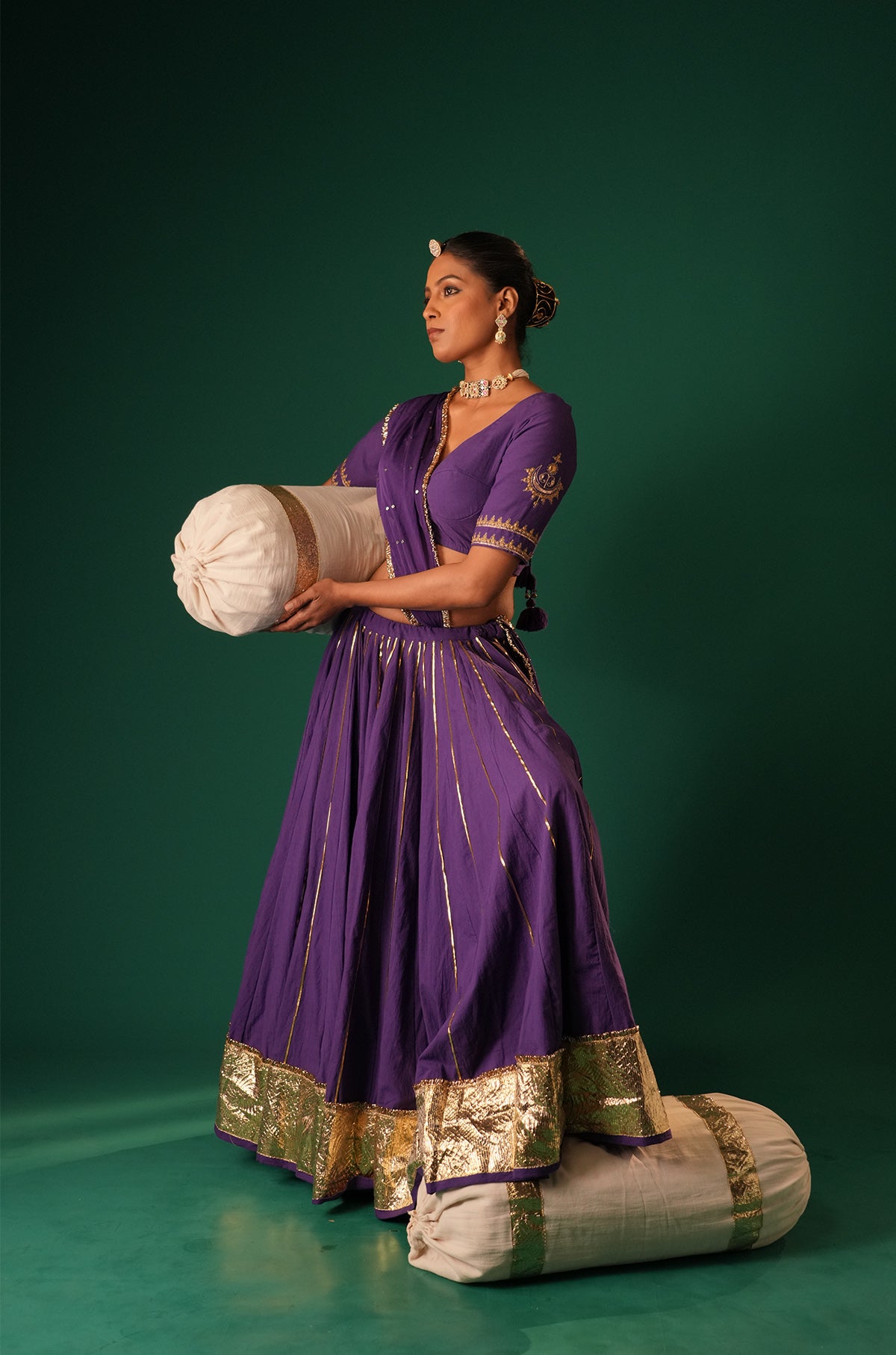 Neelkanth Grace – Purple Lehenga Set