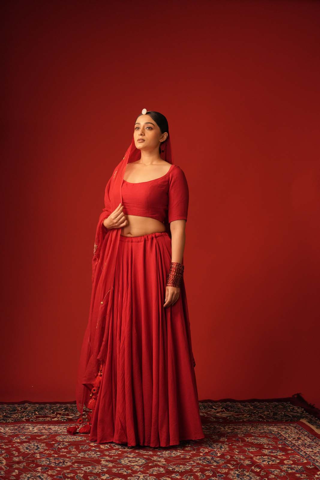 Laal Mitti Lehenga Set