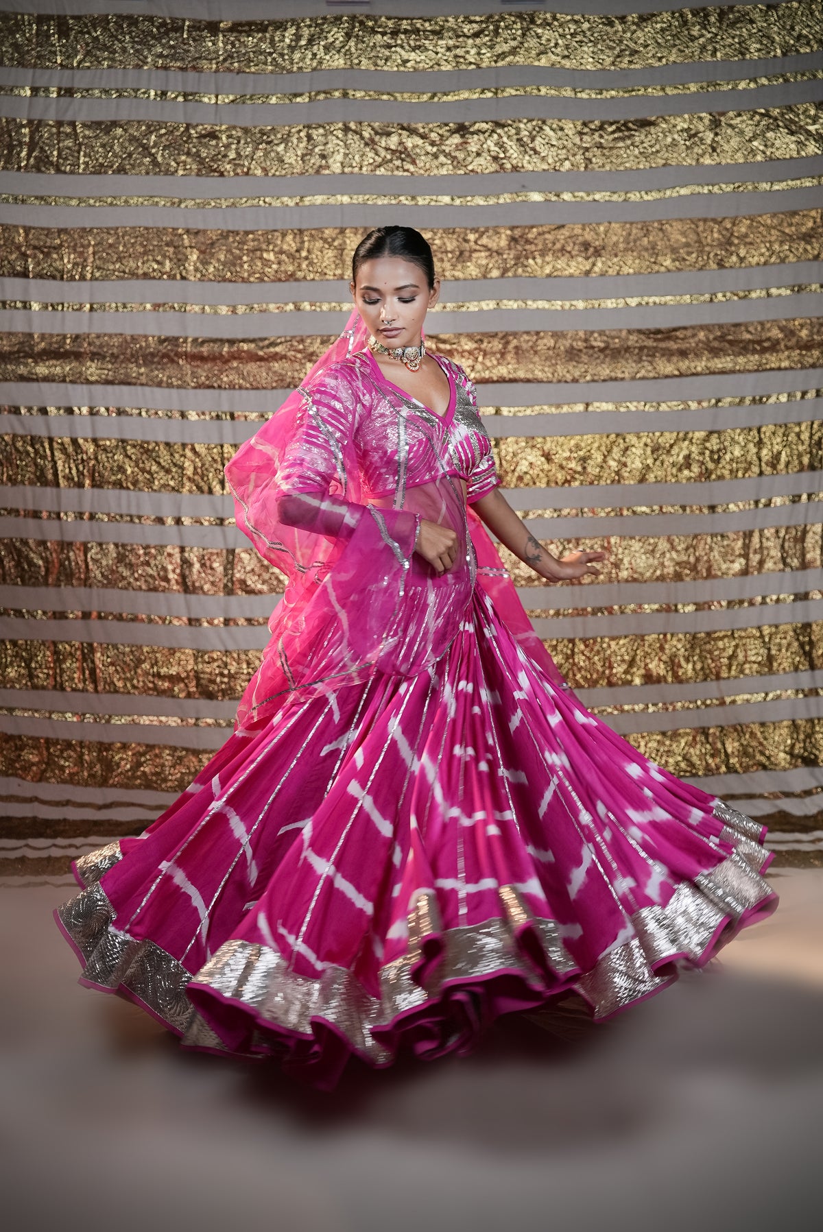 Modal Silk Leheriya Chaniya Choli