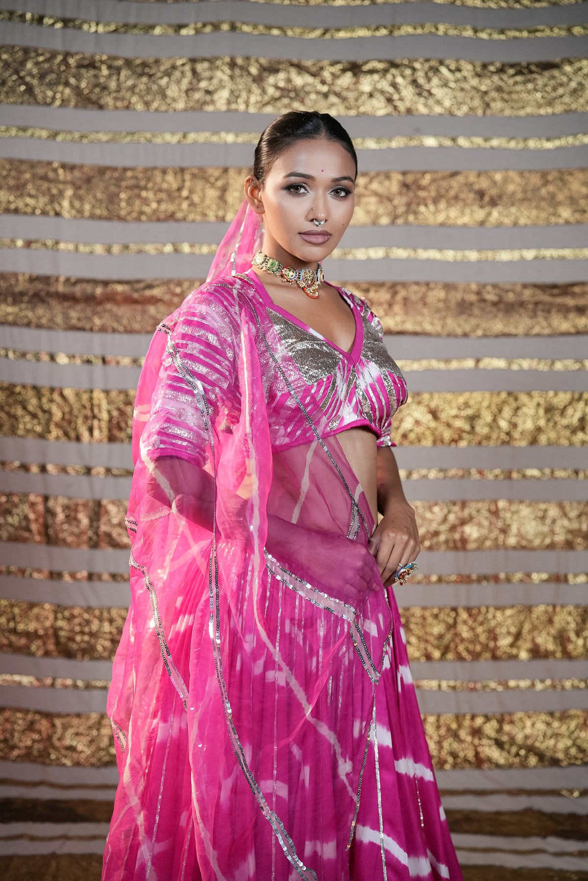 Modal Silk Leheriya Chaniya Choli