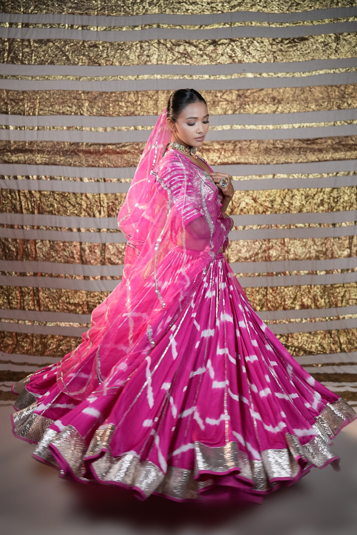 Modal Silk Leheriya Chaniya Choli