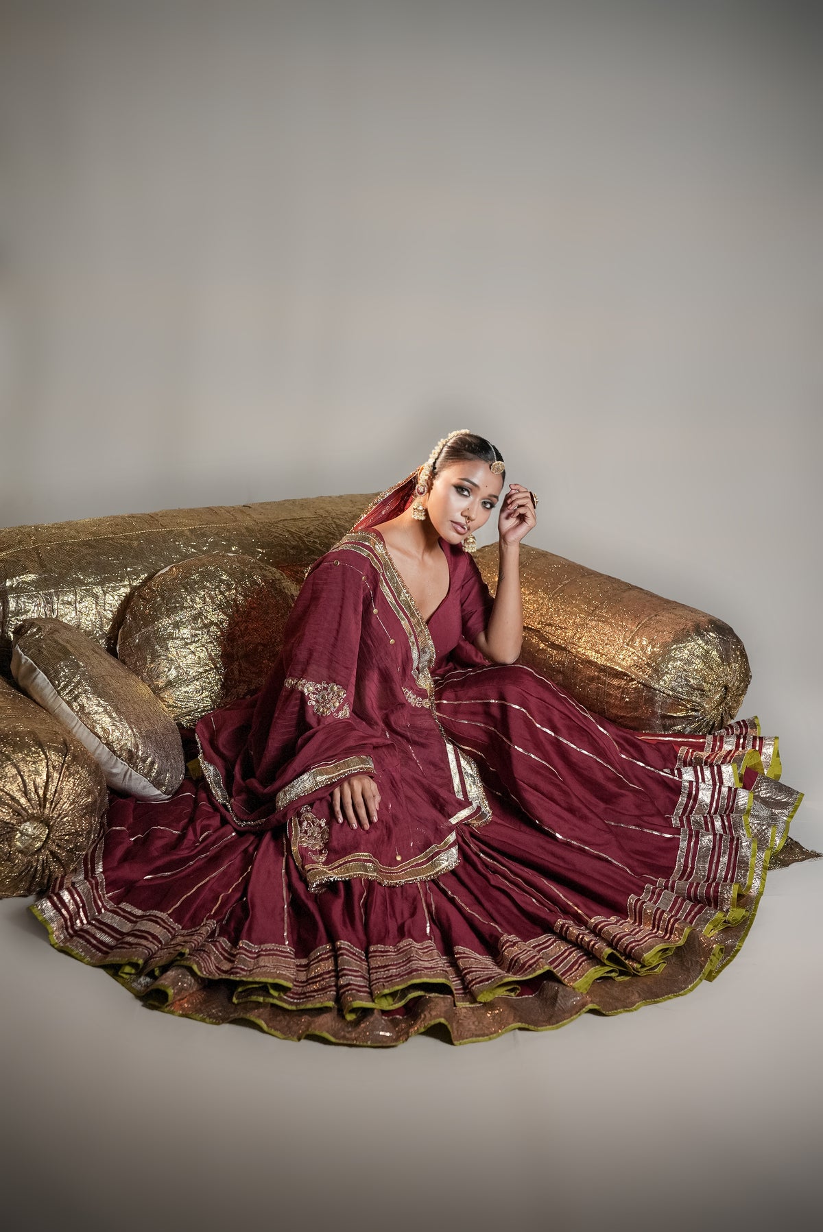 Pure Chanderi Double Layered Set