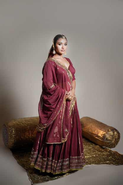 Pure Chanderi Double Layered Set