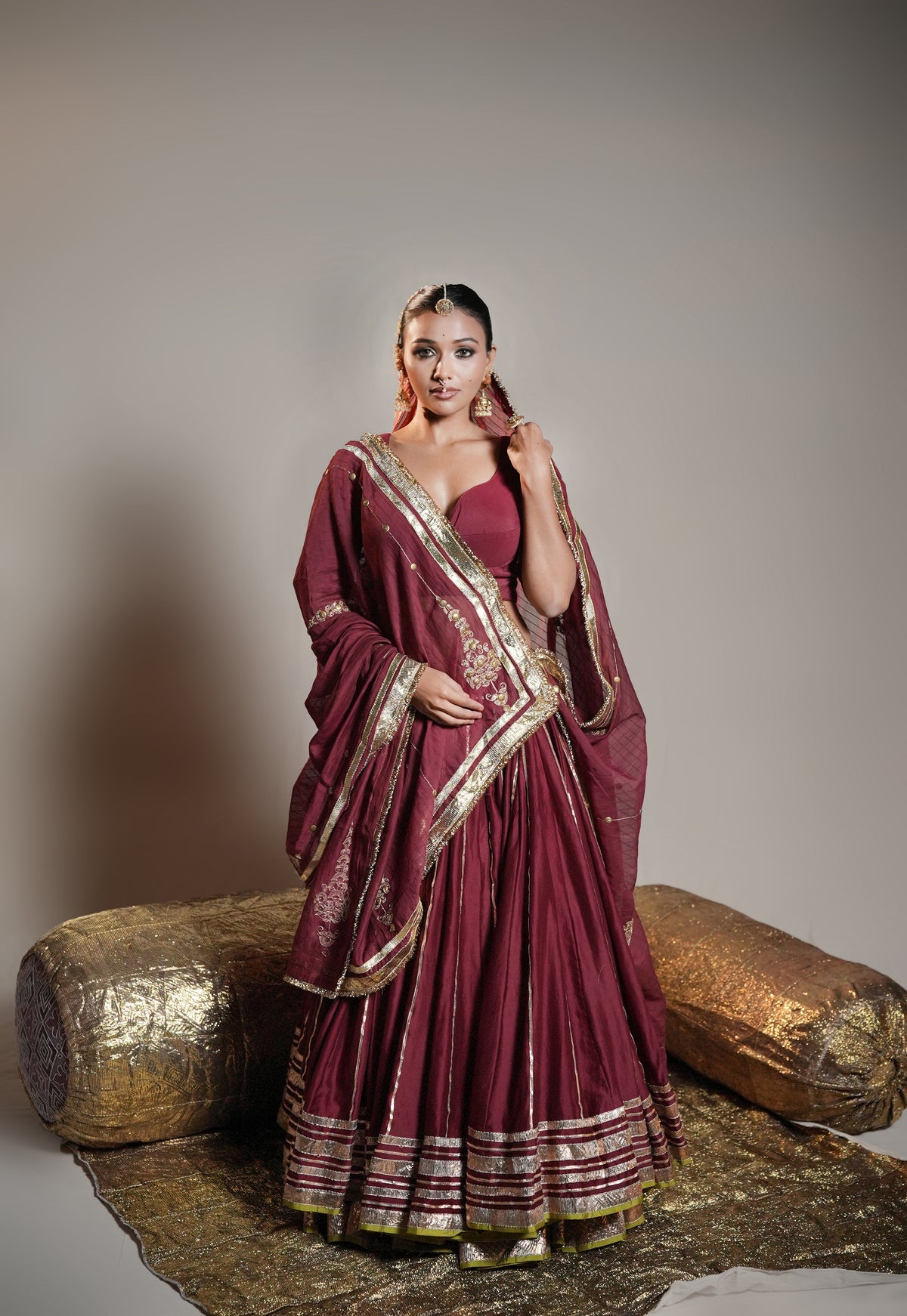 Pure Chanderi Double Layered Set