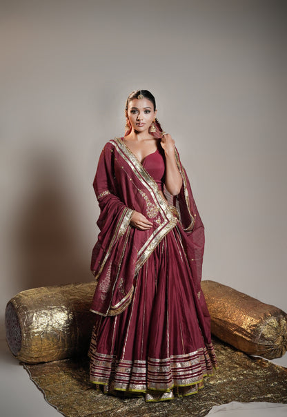 Pure Chanderi Double Layered Set