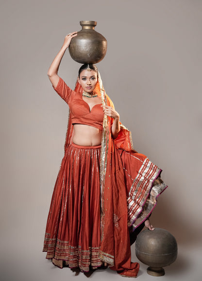 Pure Chanderi Double Layered Set