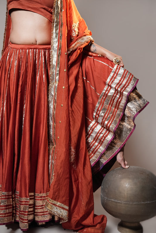 Pure Chanderi Double Layered Set