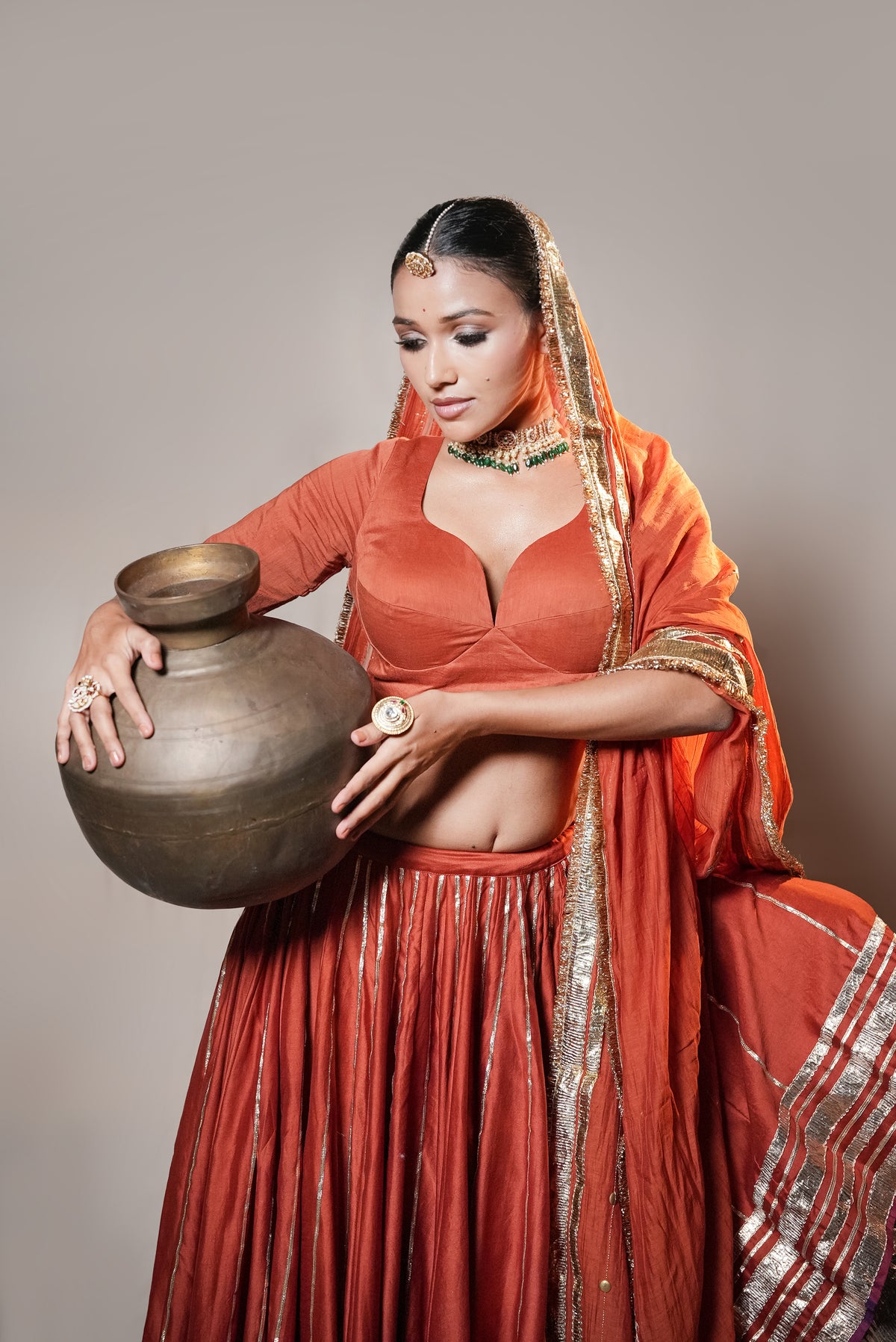 Pure Chanderi Double Layered Set